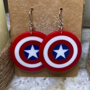 America Shield Earrings