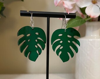 Monstera Leaf Earrings