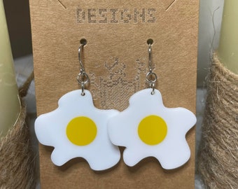 Fried Egg Earrings