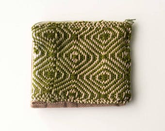 Olive Green Handwoven Fabric Wallet