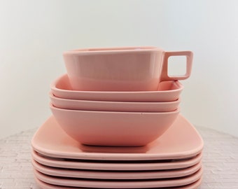 Vtg Brookpark Bubblegum Pink Melamine Dishes, sold individually