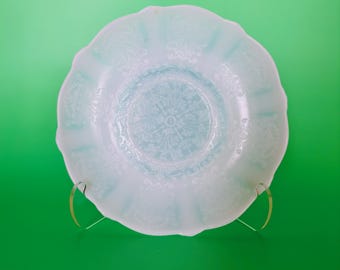 Vintage MacBeth-Evans Tea Saucer Opalescent American Sweetheart Monax Depression Glass 6 Inch Diameter