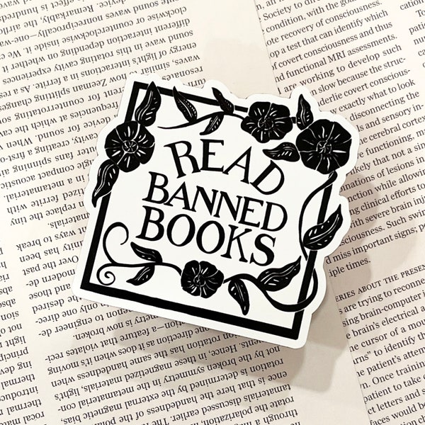 Read Banned Books Refrigerator Magnet, Gift for Librarian, Readers, Book Club, Bibliophile, Teacher, Bookcore Housewarming Decor