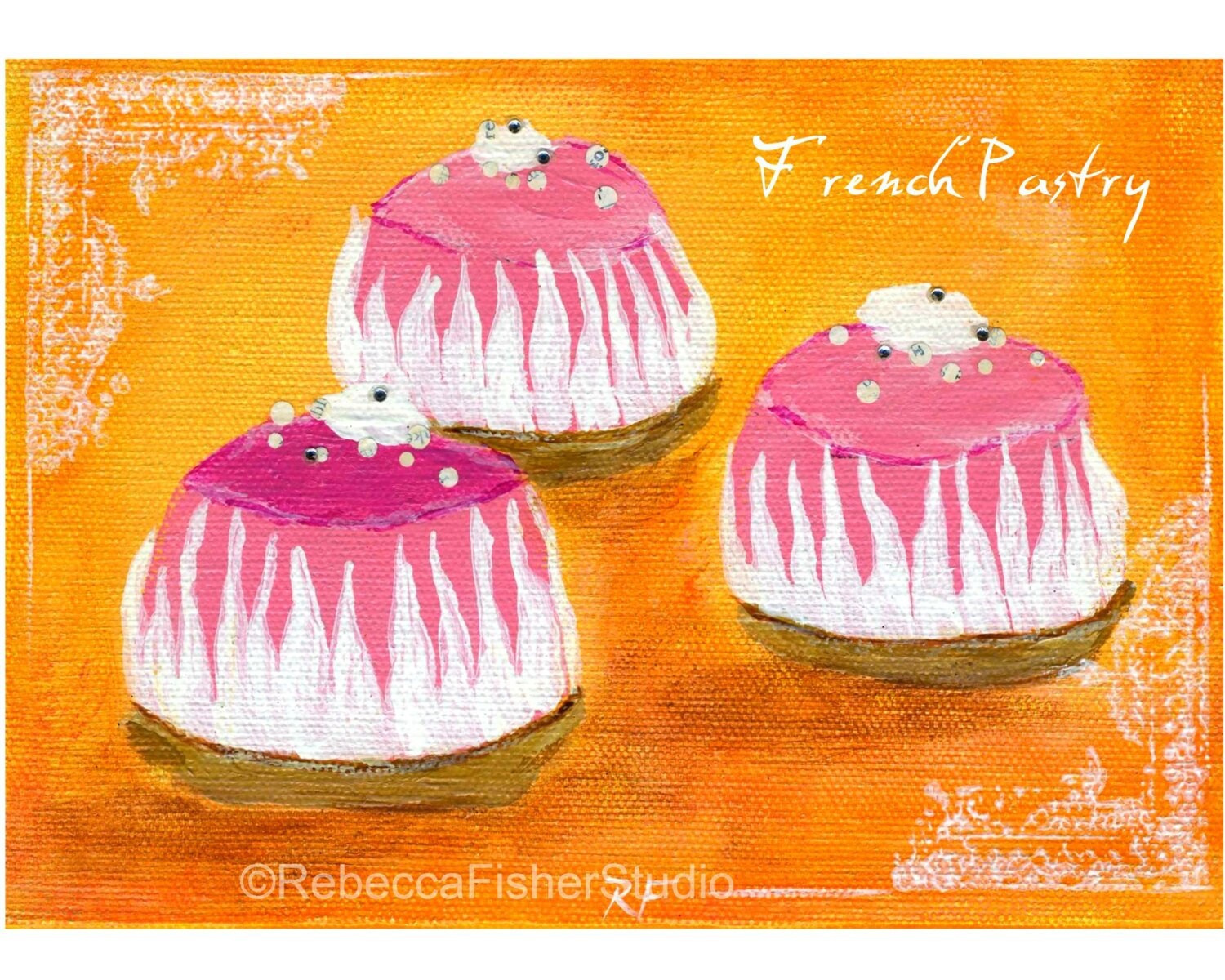 FRENCH PASTRY art print Kitchen art Paris art French decor | Etsy