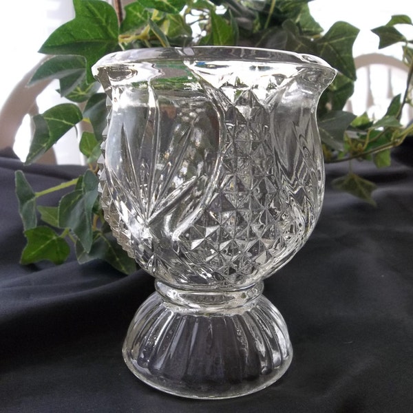 Avon Cut Glass Candle Holder Etsy