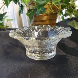 Avon Floral Glass Candle Holder