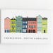Charleston Rainbow Row Magnet; Charleston, SC Souvenir, Charleston Refrigerator Magnet