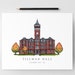 Tillman Hall Print; Clemson Graduation Gift; Clemson, SC artwork, Print for Clemson student and alumni