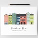 Rainbow Row Charleston Art Print; Charleston, SC Artwork