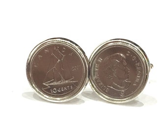 Premium 2011 American Dime for a 7th Birthday or Anniversary Cufflinks
