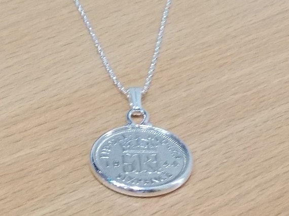 1948 76th Birthday / Anniversary sixpence coin pendant plus 18inch SS chain gift 76th birthday gift for her