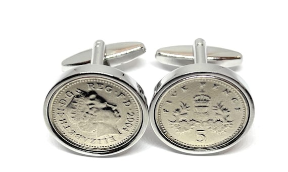 Wedding Anniversary 21st Birthday Gift Cufflinks 2004 Mens Silver HT Thinking Of You Anniversary Present