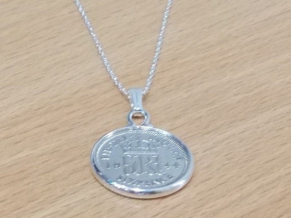 1938 86th Birthday / Anniversary sixpence coin pendant plus 18inch SS chain gift 86th birthday gift for her