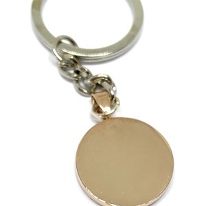 8th Bronze anniversary Solid Rose Gold Plated Keyring bronze 1p coins from 2016 Anniversary Gift for a Bronze Wedding 8th wedding gift image 2