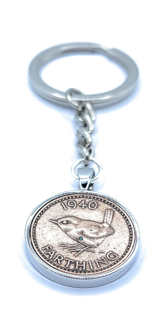 1940 85th Birthday Keyring-Farthing Keyring- Mum, Dad, Brother, Sister- 85th Birthday-Coin Keyring, Farthing Coin, 85th Anniversary,
