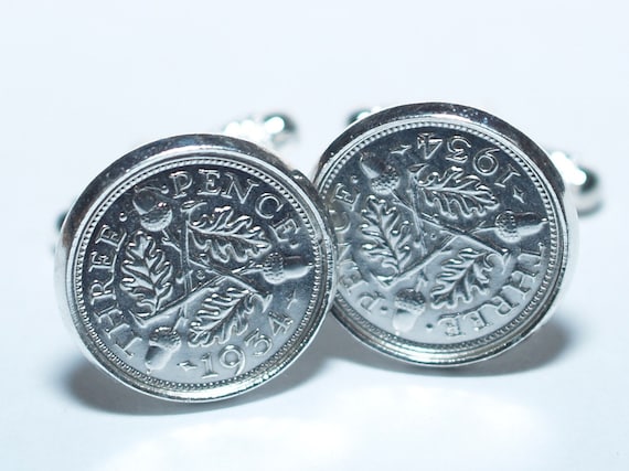 1937 Silver Threepence Cufflinks 88th birthday, 88th birthday gift, 88th gift, 1937 gift, 1937 birthday, Mens gift, coin gift Loved One