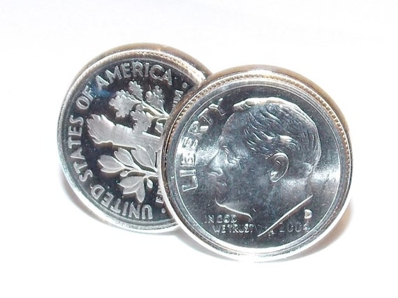 2003 American Dime coin cufflinks, 21st birthday gift, 2003 birthday gift, Gift from 2003, Mens gifts, 21st, 2003, gift for 21st birthday