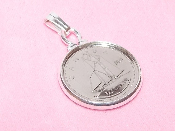 Wedding Anniversary Dime Pendant - Wedding Anniversary Charm gift