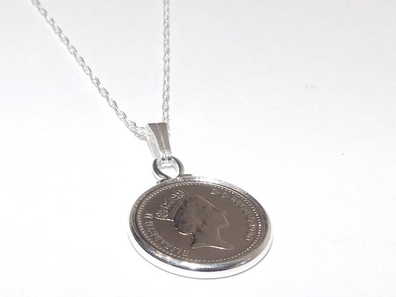 32nd Birthday 5p coin Pendant - 1992 Pendant 32nd birthday gift for her