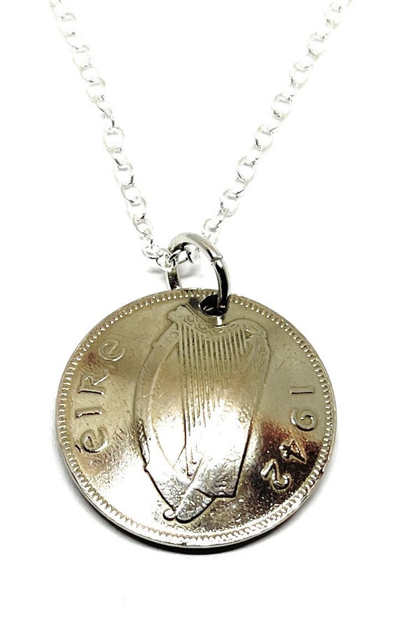 1942 Irish Sixpence coin Domed 82nd Birthday plus a Sterling Silver 18in Chain Thinking Of You,  Special Friend, Mum, Dad, Loved One