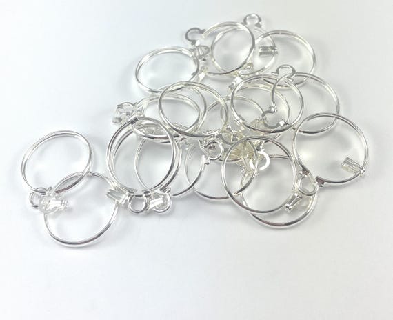 50 x 20mm silver plated round open back coin Settings, Ohajiki, Cabochon, Beach Marbles, Bezels. Birthday gift, newborn, anniversary present