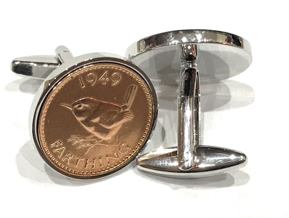 85th Birthday 1939 Gift Farthing Coin Cufflinks,Two tone design, 85th Anniversary gift, 84th birthday gift, Mens gift, 1939 birthday gift