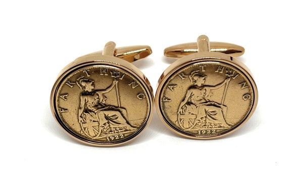 92nd Birthday 1932 Farthing Coin Cufflinks - 1932 92nd birthday cufflinks boxed Thinking Of You,  Special Friend, Mum, Dad, Loved One