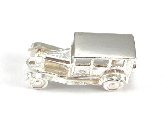 Sterling Silver Vintage 1925 Citroen B5 Model Miniature Car Charm Pendant, Collectible Vehicle Design