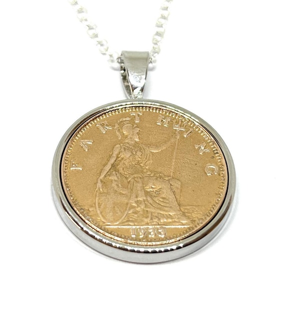 1933 Farthing Pendant: 92nd Birthday Gift, Sterling Silver Chain