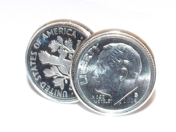 1966 American Dime coin cufflinks, 59th birthday gift, 1966 birthday gift, Gift from 1966, Mens gifts, 59th, 1966, gift for 59th birthday