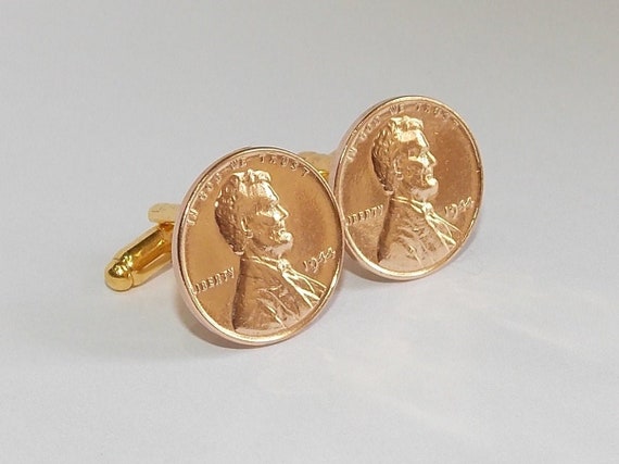 1977 48th Birthday / Anniversary 1 cent lincoln coin cufflinks Thinking Of You,  Special Friend, Mum, Dad, Loved One, 48th Birthday dad
