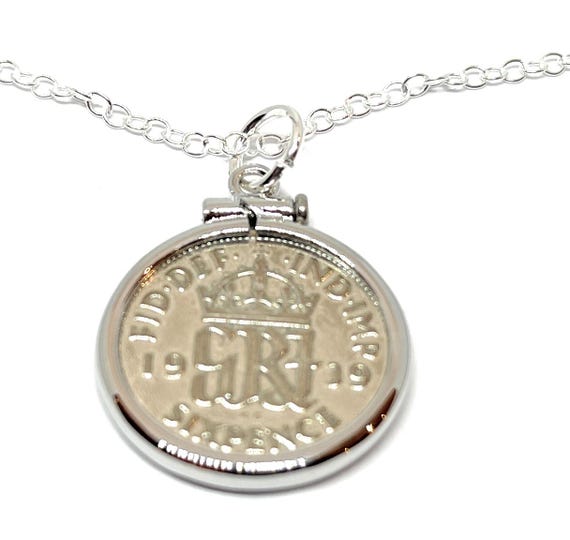 Solid Cinch Pendant 1939 Lucky sixpence 86th Birthday plus a Sterling Silver Chain 86th birthday gift for her Thinking Of You Gift for her