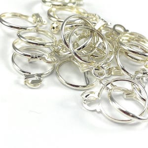 Coin Bezel Setting, 16mm Silver Plated Open Back