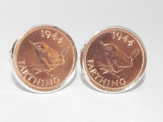 68th Birthday 1956 Gift Farthing Coin Cufflinks,Two tone design, 68th Anniversary gift, 68th birthday gift, Mens gift, 1956 birthday gift
