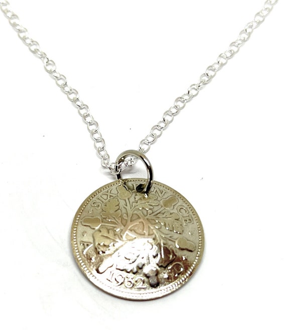 1932 92nd Birthday / Anniversary Domed Sixpence coin pendant plus 18inch SS chain gift 92nd birthday gift for her Thinking Of You, Mum Dad