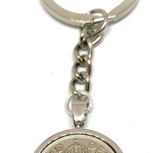 1942 Sixpence Coin Keyring: 83rd Birthday Gift