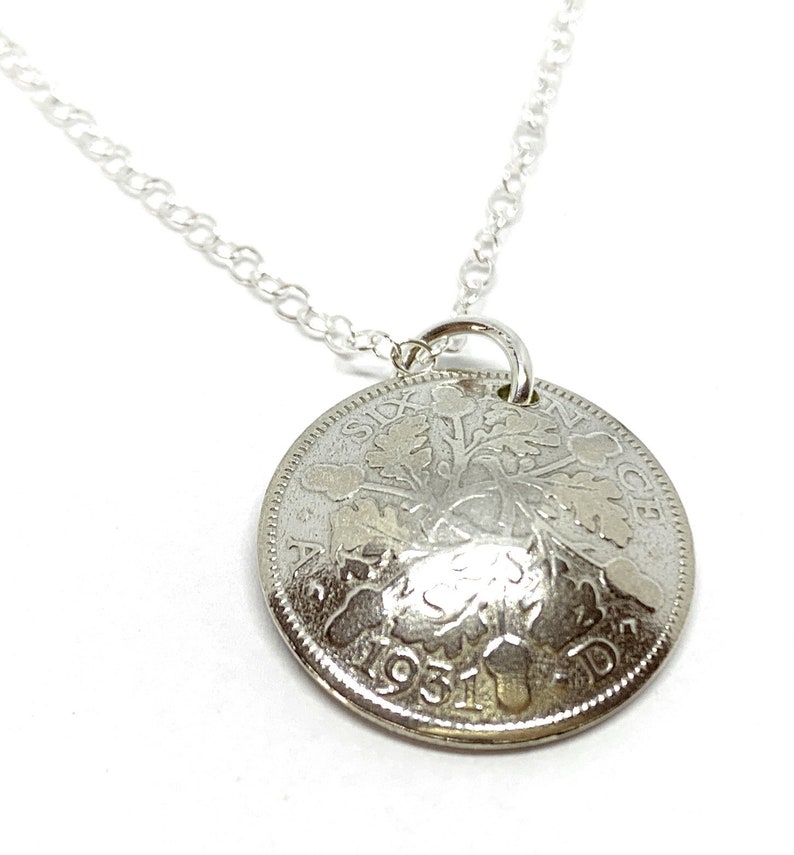 1931 90th Birthday Anniversary Domed Sixpence Coin Pendant Plus 18inch Ss Chain Gift 90th Birthday Gift For Her Thinking Of You Mum Dad Jewelry Necklaces Valresa Com