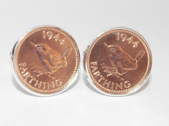 78th Birthday 1946 Gift Farthing Coin Cufflinks,Two tone design, 78th Anniversary gift, 78th birthday gift, Mens gift, 1946 birthday gift