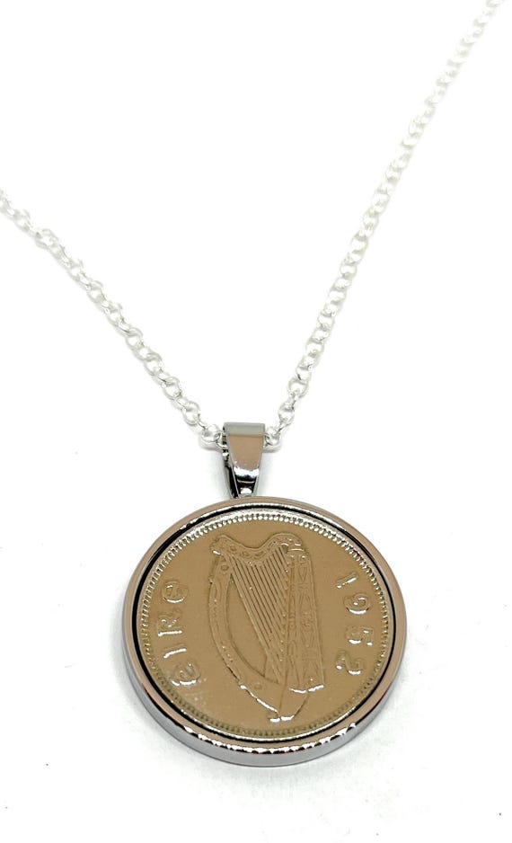 1952 Irish Sixpence 73rd birthday Pendant -  73rd Birthday, 73rd Mum, 73rd Sister Loved One SLV 1952 Mum Mothers day gift