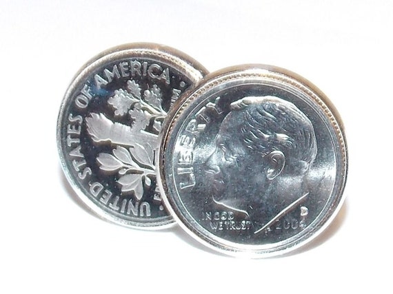 1988 American Dime coin cufflinks, 37th birthday gift, 1988 birthday gift, Gift from 1988, Mens gifts, 37th, 1988, gift for 37th birthday
