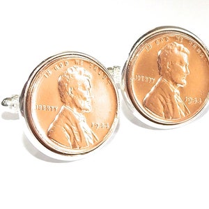 Luxus 1977 48. Geburtstag / Jubiläum 1 Cent Lincoln Münze Manschettenknöpfe Denken an Sie, besonderer Freund, Mama, Papa, Geliebte, 48th Dad