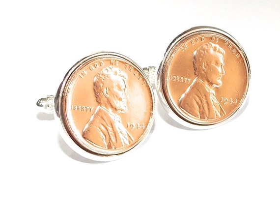 Luxury 1977 48th Birthday / Anniversary 1 cent lincoln coin cufflinks Thinking Of You,  Special Friend, Mum, Dad, Loved One, 48th Dad