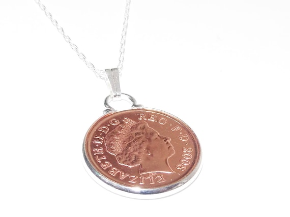 11th Ivory wedding anniversary pendant - Coins from 2011 - Gift Thinking Of You,  Special Friend, Mum, Dad, Loved One, Ivory Anniversary