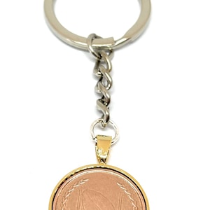 Llavero de rugby: Moneda de la Isla de Man, bañada en plata