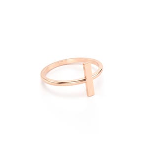 Square Gold Bar Ring/ 14k gold line ring/ Real Gold Stylish Ring/ minimalist gold bar ring/ modern square bar ring image 9