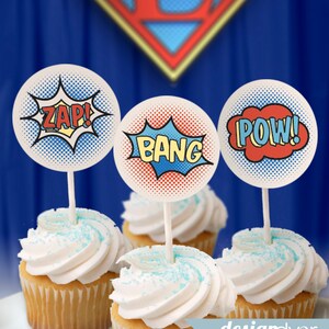 DIY Superhero Printable Party Pack INSTANT DOWNLOAD