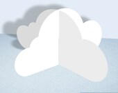 3D Cloud Printable Decoration Template - Etsy