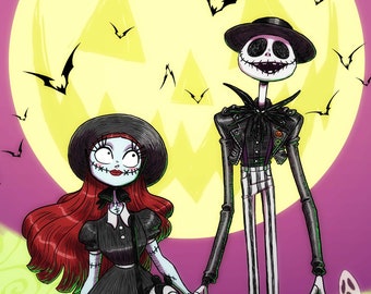 Jack und Sally gruselige paar