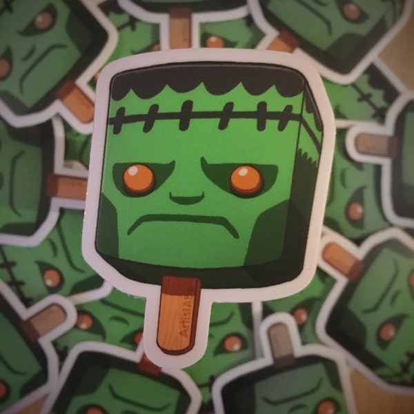Frankenstein Popsicle Sticker