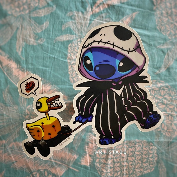 Stitch Skellington Sticker